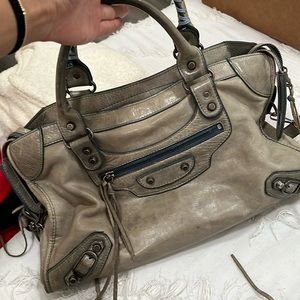 Vintage Balenciaga bag/ light blue: authentic.